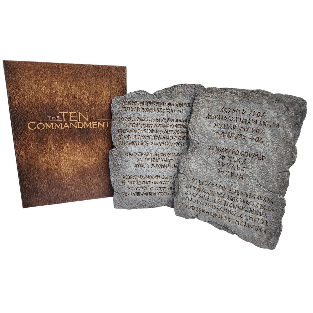 RHI The Ten Commandments DVD Emmy Screener OS Brown Faux Leather bible book